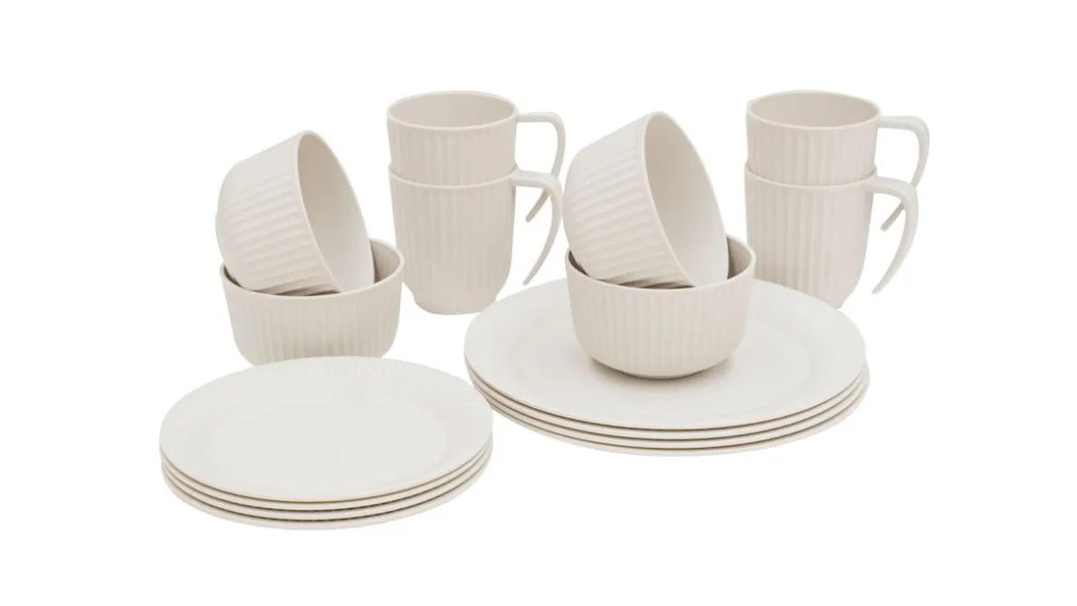Delish Geschirrr-Set 4 Personen Sandstone