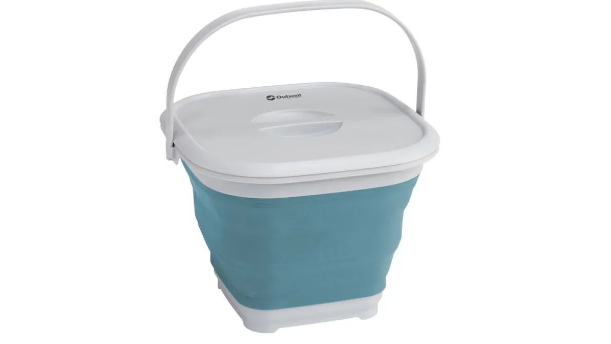 Eckiger Eimer Collaps mit Deckel Classic Blau