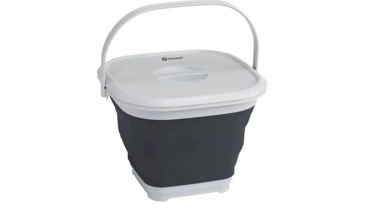 Eckiger Eimer Collaps mit Deckel Navy Night