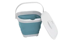 Eckiger Eimer Collaps mit Deckel Classic Blau