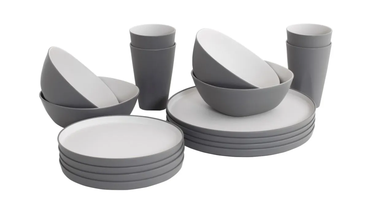 Gala Geschirrr-Set 4 Personen Grey Mist